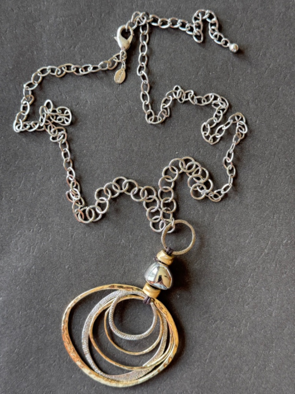 CHICO's Three Mixed Metal Geometric Statement Necklaces - Picture 5 of 12